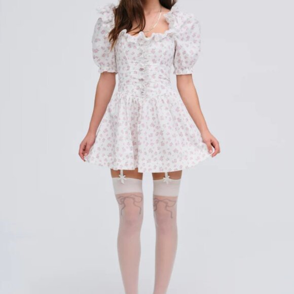 NWT For Love & Lemons Noam Mini Dress - Picture 8 of 10